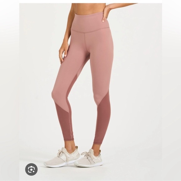 NWT Vuori Women's Active Colorblock Studio Legging AC9 Light Terracotta Size XL - Picture 2 of 7